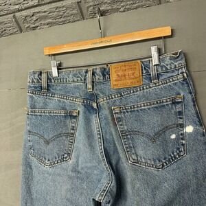 Levi Strauss 555 Relaxed Fit Straight Leg Jeans Mens Size 36x32 Blue Denim